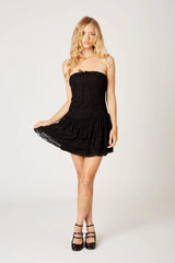 Tiered Lace Mini Dress