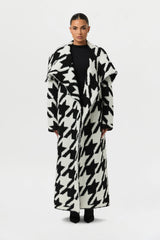 Boucle Houndstooth Coat