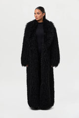 Faux Fur Plush Long Coat