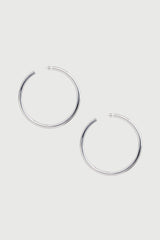 Silver Large Hoops