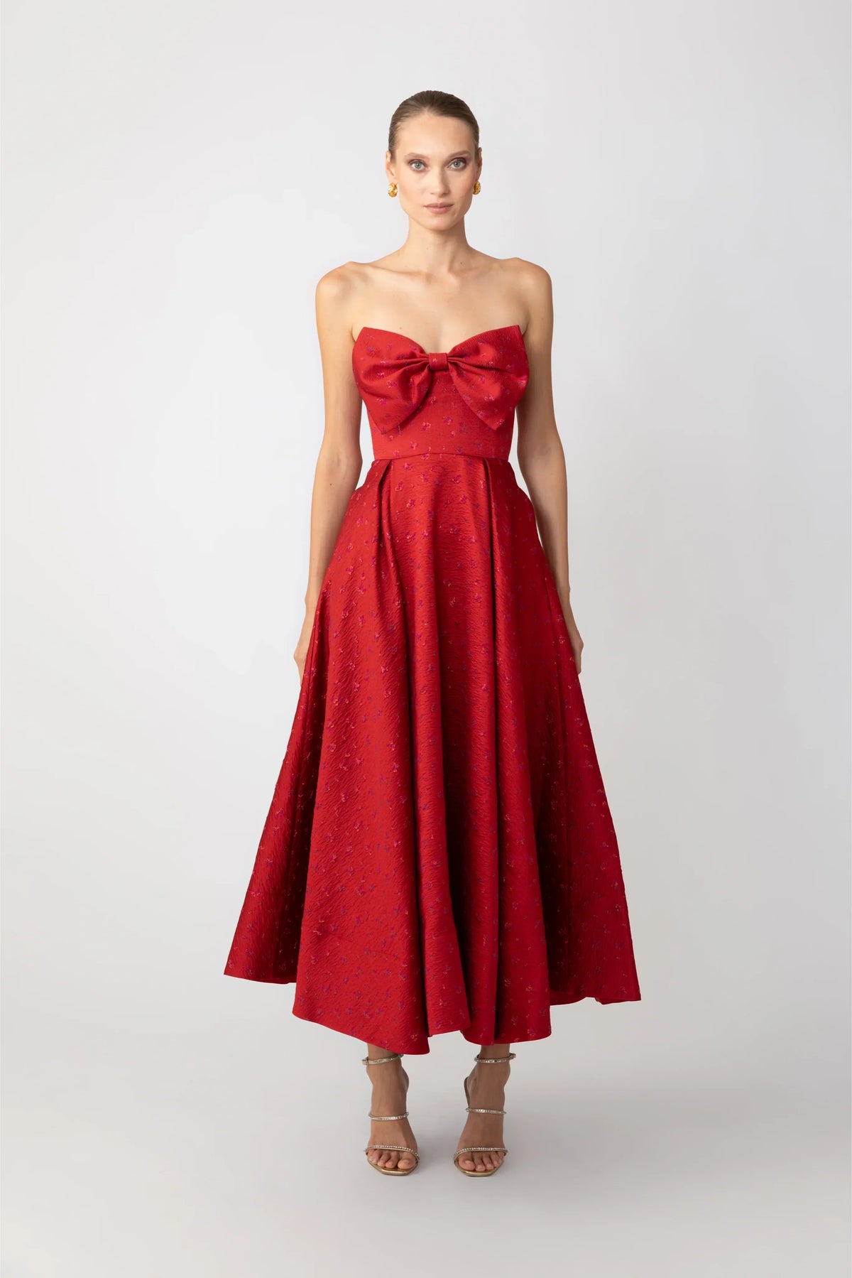 Juliette Jacquard Strapless Dress