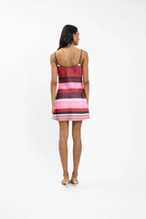 Bias Mini Dress | Fuchsia Stripe